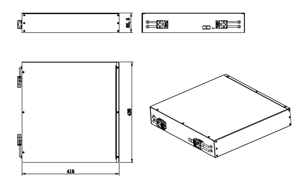 48V 28.8Ah Output Power 2.5KVA LiFePO4 UPS Battery
