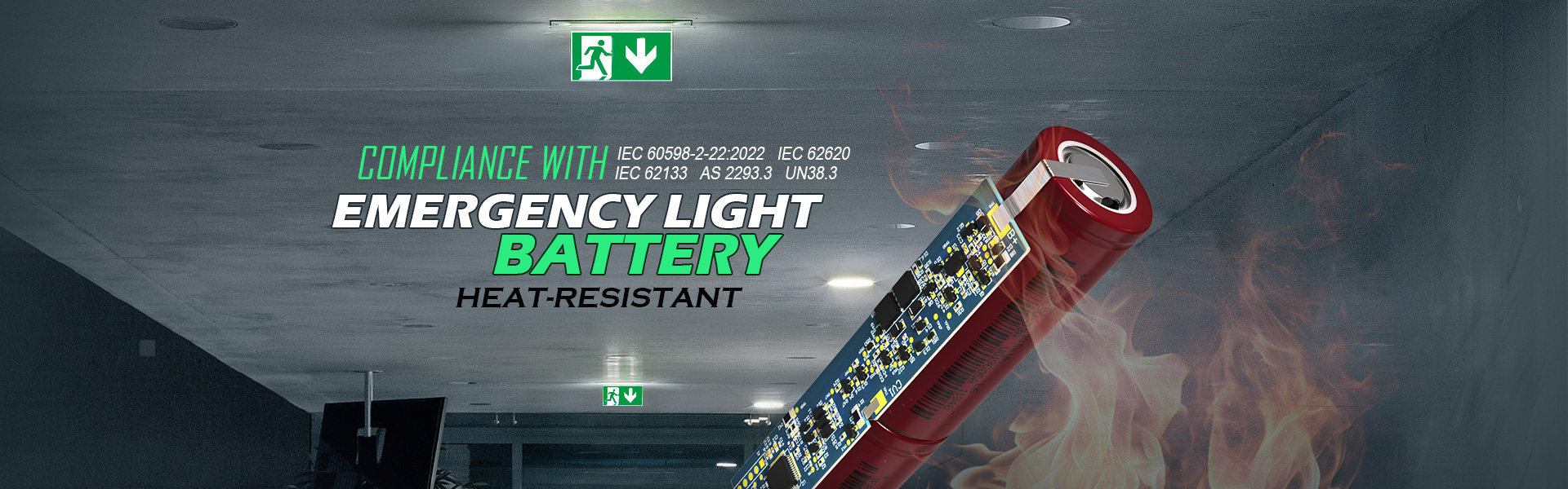 Emergency light battery-power long battery