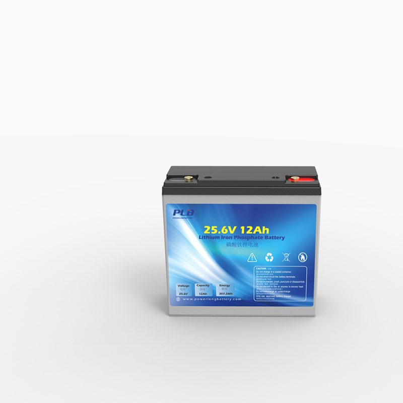 25.6V 12Ah LiFePO4 Lithium Battery