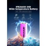 -40℃ ~ 60℃ Working Temperature 3400mAh 26650 Battery Cell
